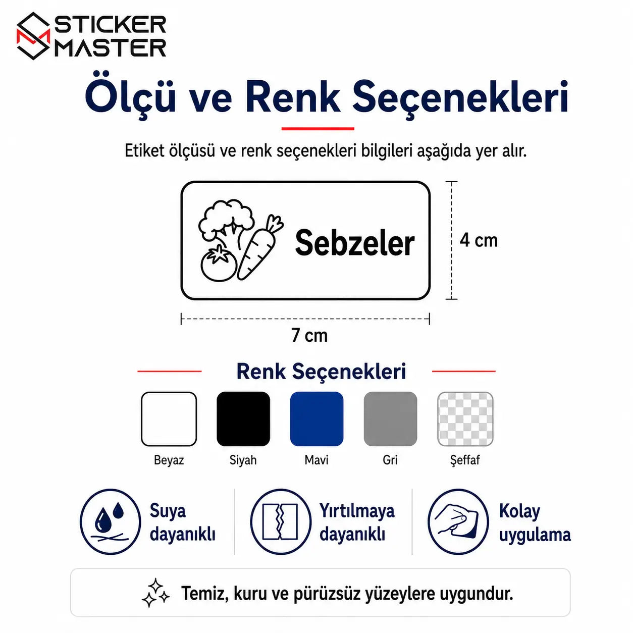Buzdolabi ve Dondurucu Icerik Etiket Seti olculer
