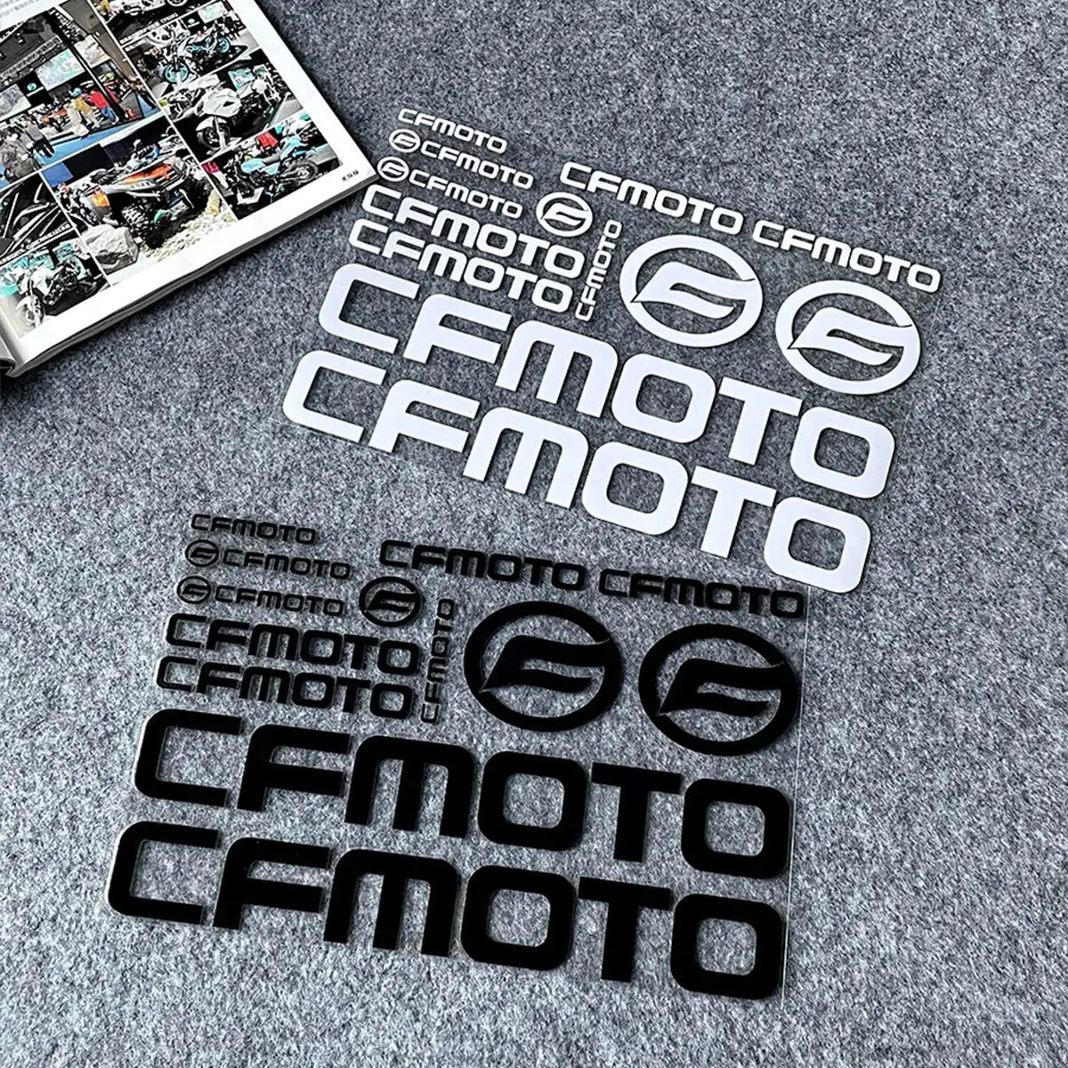 CFMoto Holografik Sticker | Yansıtıcılı Grenaj & Kask Seti | Sticker Master - Sticker Master
