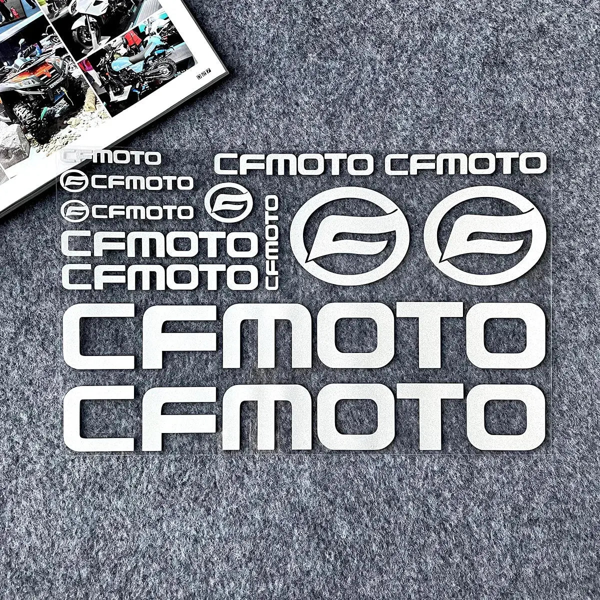 CFMoto Holografik Sticker | Yansıtıcılı Grenaj & Kask Seti | Sticker Master - Sticker Master
