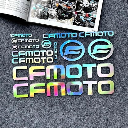 CFMoto Holografik Sticker | Yansıtıcılı Grenaj & Kask Seti | Sticker Master - Sticker Master