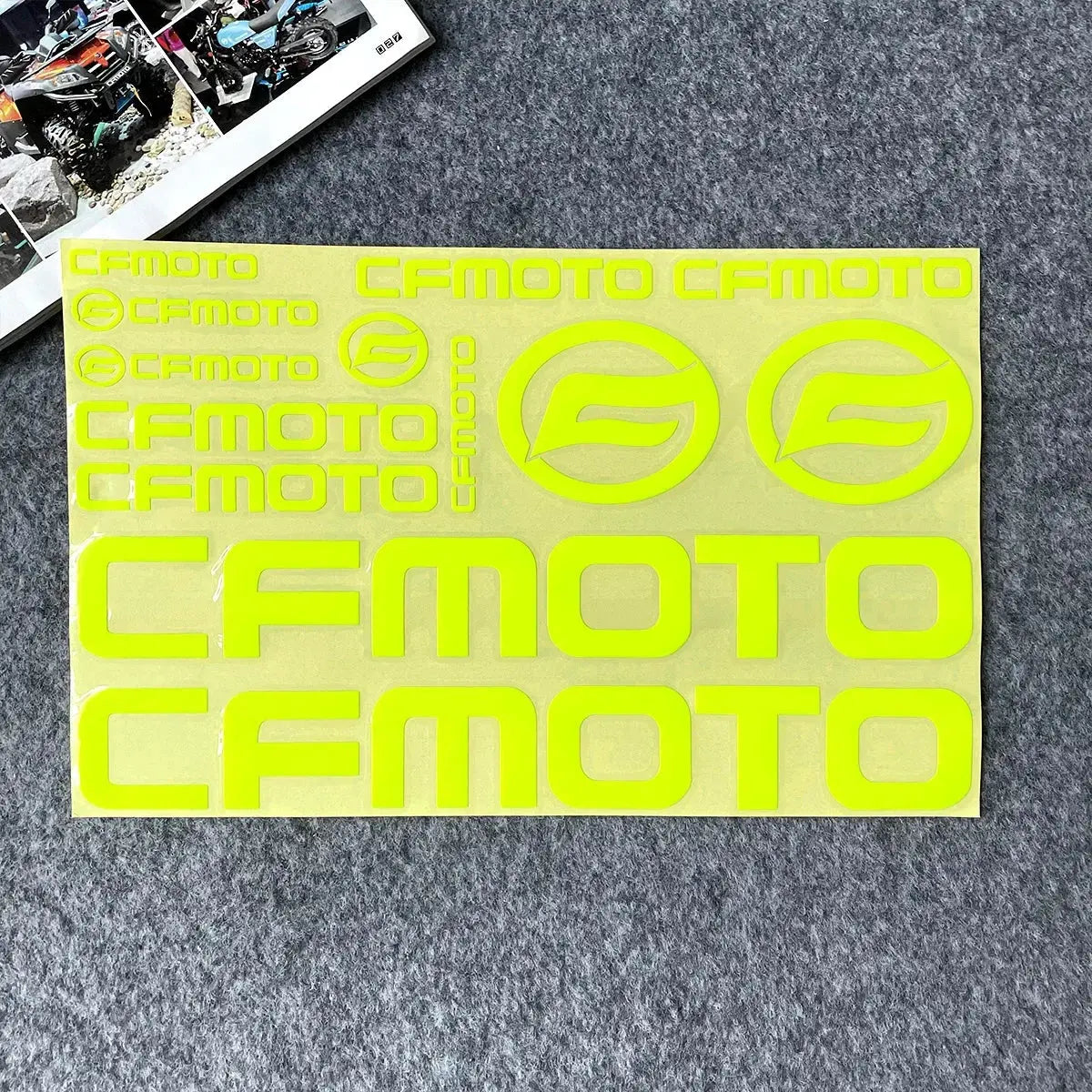 CFMoto Holografik Sticker | Yansıtıcılı Grenaj & Kask Seti | Sticker Master - Sticker Master