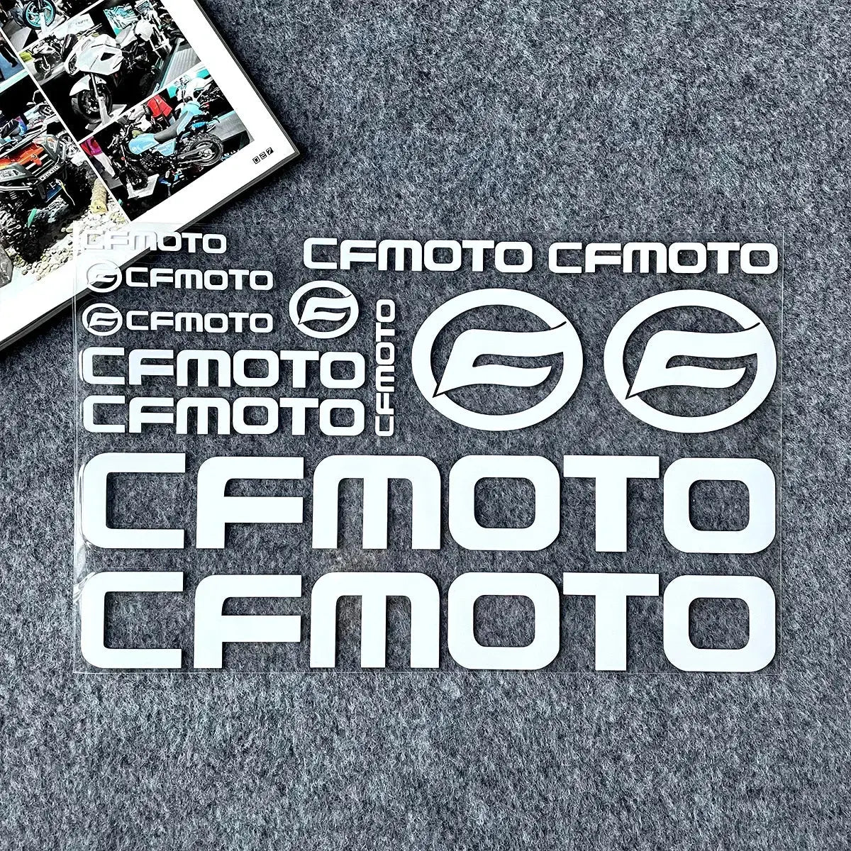 CFMoto Holografik Sticker | Yansıtıcılı Grenaj & Kask Seti | Sticker Master - Sticker Master
