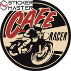 Cafe Racer Sticker Vintage Motor 12 cm | Sticker Master