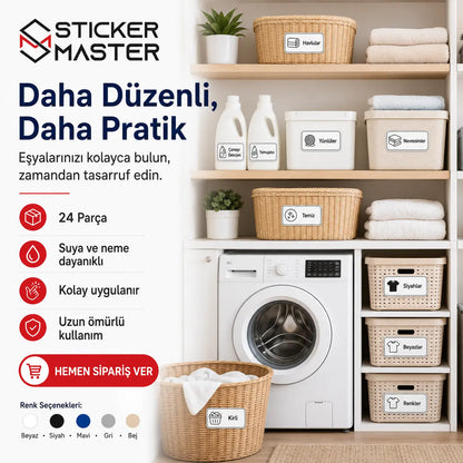 Camasir Odasi Duzenleme Etiket Seti ads