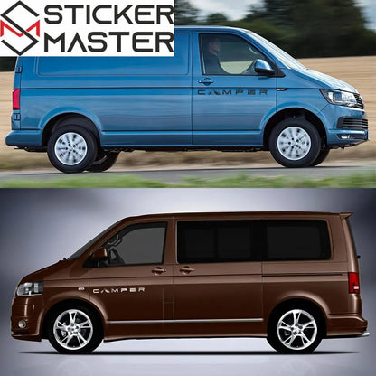 Camper Sticker | Dağ Desenli Karavan ve Van Yan Şerit Decal (70-100 cm)