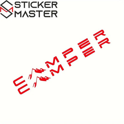 Camper Sticker | Dağ Desenli Karavan ve Van Yan Şerit Decal (70-100 cm)-kırmızı