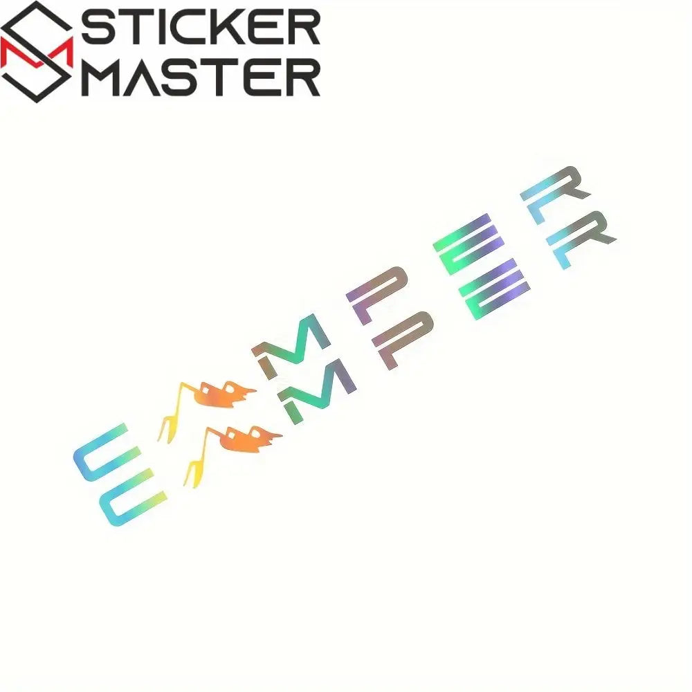 Camper Sticker | Dağ Desenli Karavan ve Van Yan Şerit Decal (70-100 cm)-hologramlı