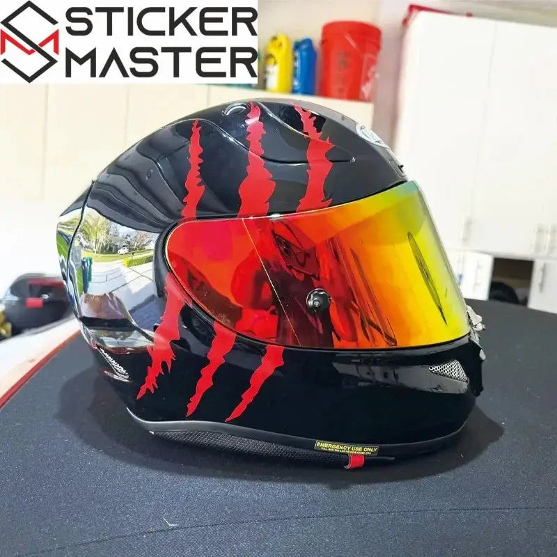 Canavar Pençesi Sticker | Büyük Boy Yırtık Efektli Moto ve Kask Decal (25-42 cm) Sticker Master