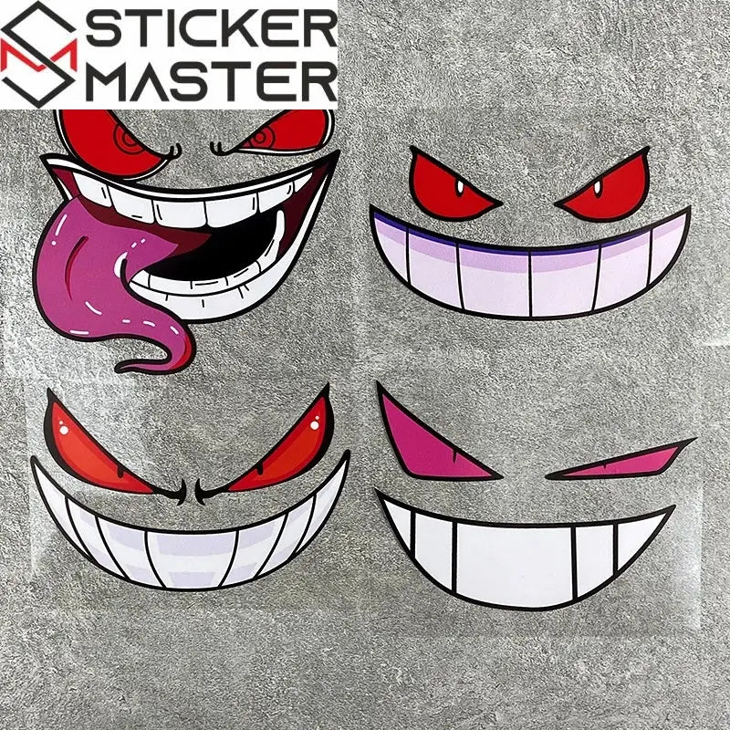 Canavar Surat Sticker | Şeytan Gülüşü Kask ve Depo Decal (16 cm) Sticker Master