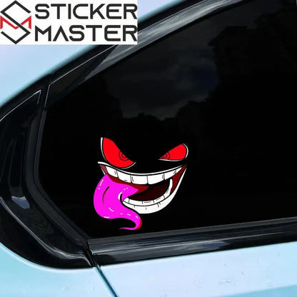 Canavar Surat Sticker | Şeytan Gülüşü Kask ve Depo Decal (16 cm) Sticker Master