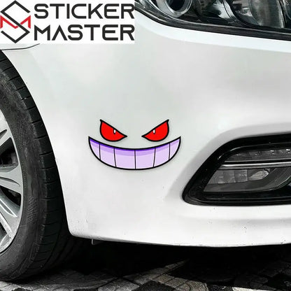 Canavar Surat Sticker | Şeytan Gülüşü Kask ve Depo Decal (16 cm) Sticker Master