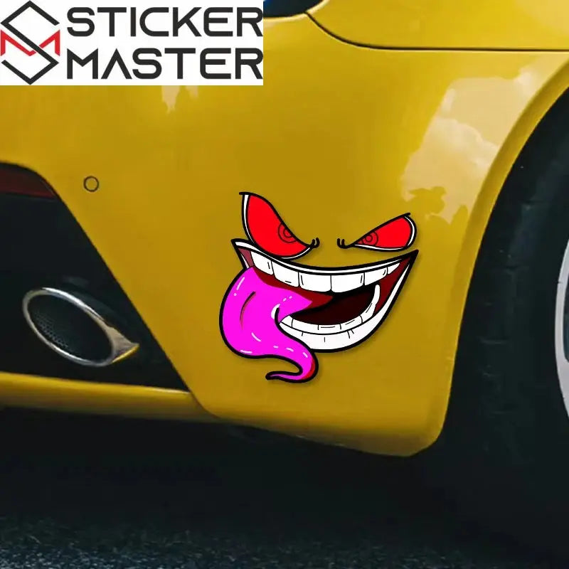 Canavar Surat Sticker | Şeytan Gülüşü Kask ve Depo Decal (16 cm) Sticker Master