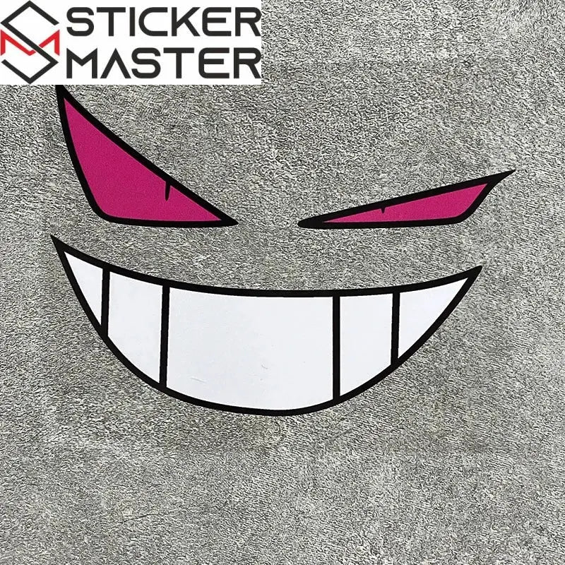 Canavar Surat Sticker | Şeytan Gülüşü Kask ve Depo Decal (16 cm) Sticker Master