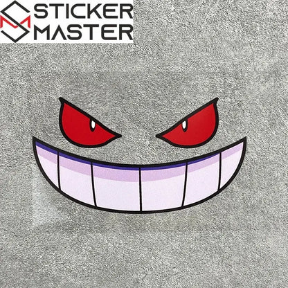 Canavar Surat Sticker | Şeytan Gülüşü Kask ve Depo Decal (16 cm) Sticker Master