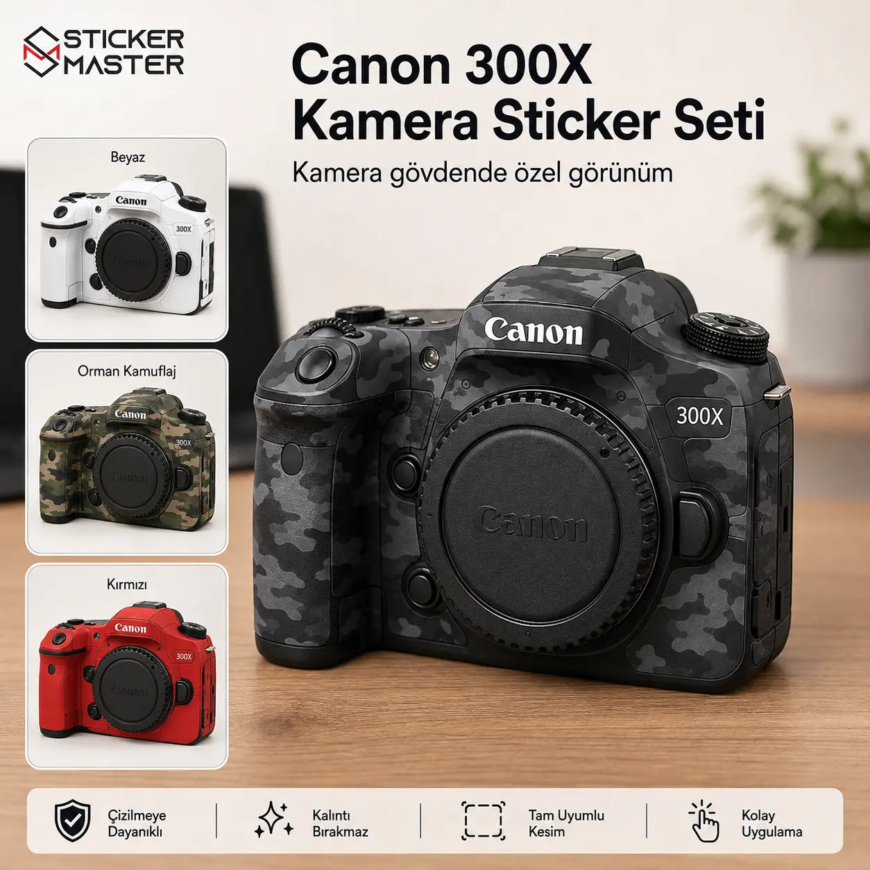 Canon 300X Uyumlu Kamera Sticker Seti ads