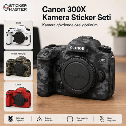 Canon 300X Uyumlu Kamera Sticker Seti ads