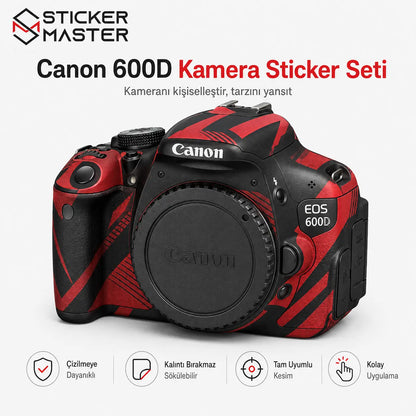 Canon 600D Uyumlu Kamera Sticker Seti