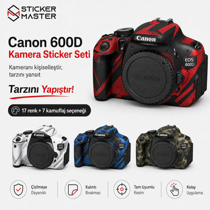 Canon 600D Uyumlu Kamera Sticker Seti ads