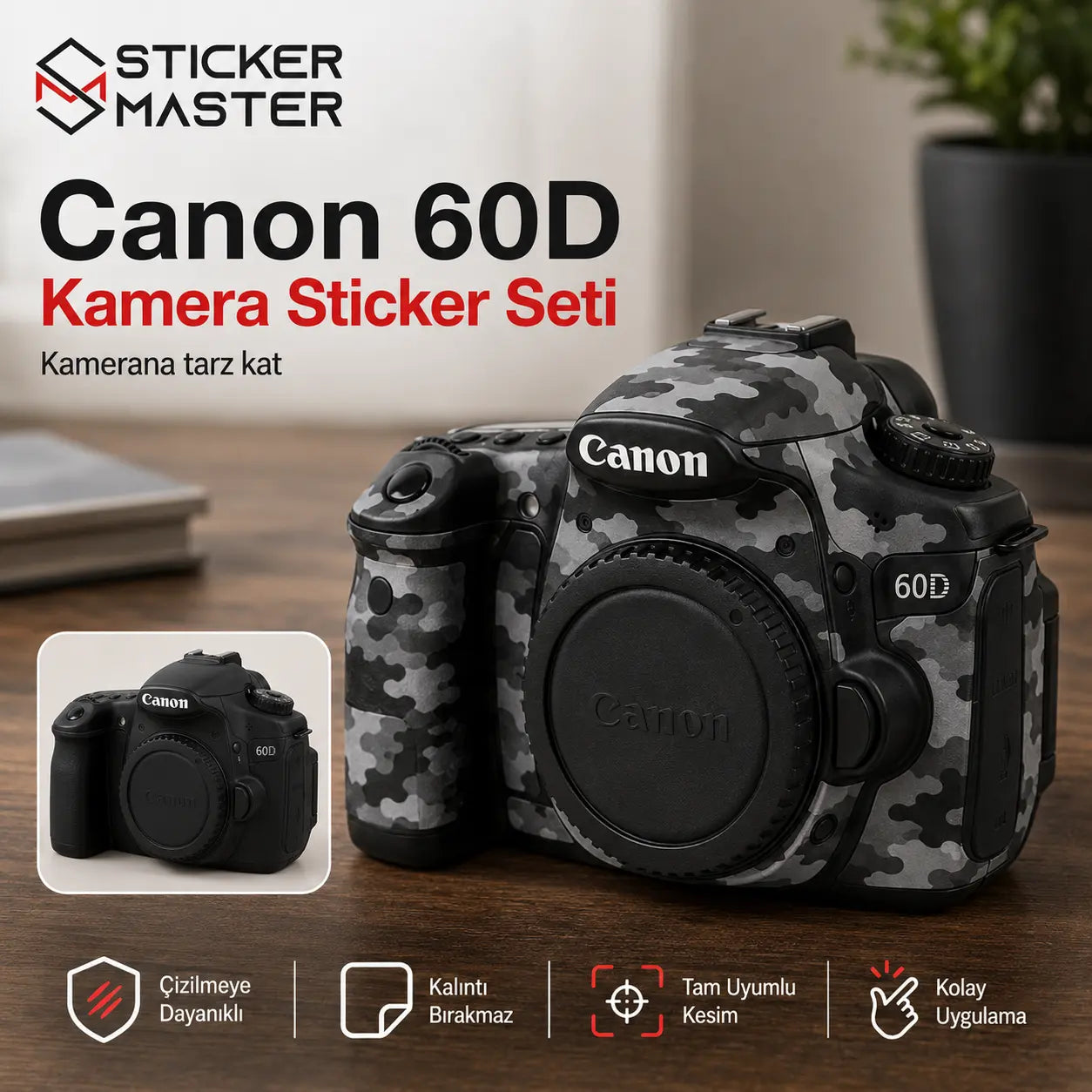Canon 60D Uyumlu Kamera Sticker Seti ads
