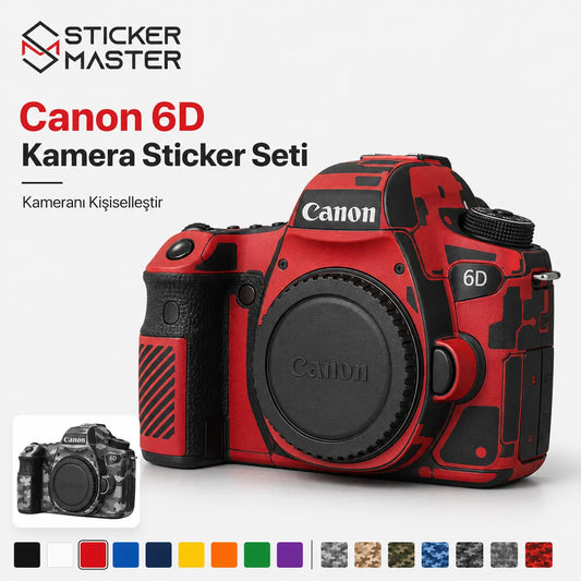 Canon 6D Uyumlu Kamera Sticker Seti