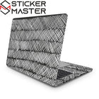 Çapraz Tarama Desenli Laptop Sticker Texturas 2 Siyah Beyaz | Sticker Master