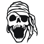 Sticker Master Captain Bone Skull Sticker Motor, Kask, Laptop, Araba, Oto Araç İçin Dayanıklı Etiket Decal 15 Cm