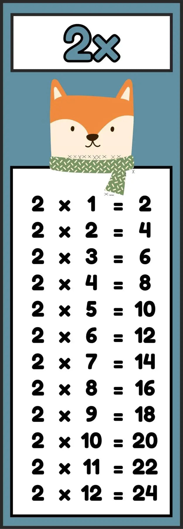 Hayvanlı Çarpım Tablosu Sticker Seti (15 cm ve 30 cm Seçenekli) Sticker Master