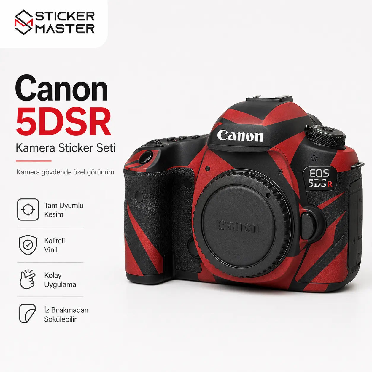 Canon 5DSR Uyumlu Kamera Sticker Seti