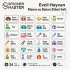 Evcil Hayvan Mama ve Bakım Etiket Seti