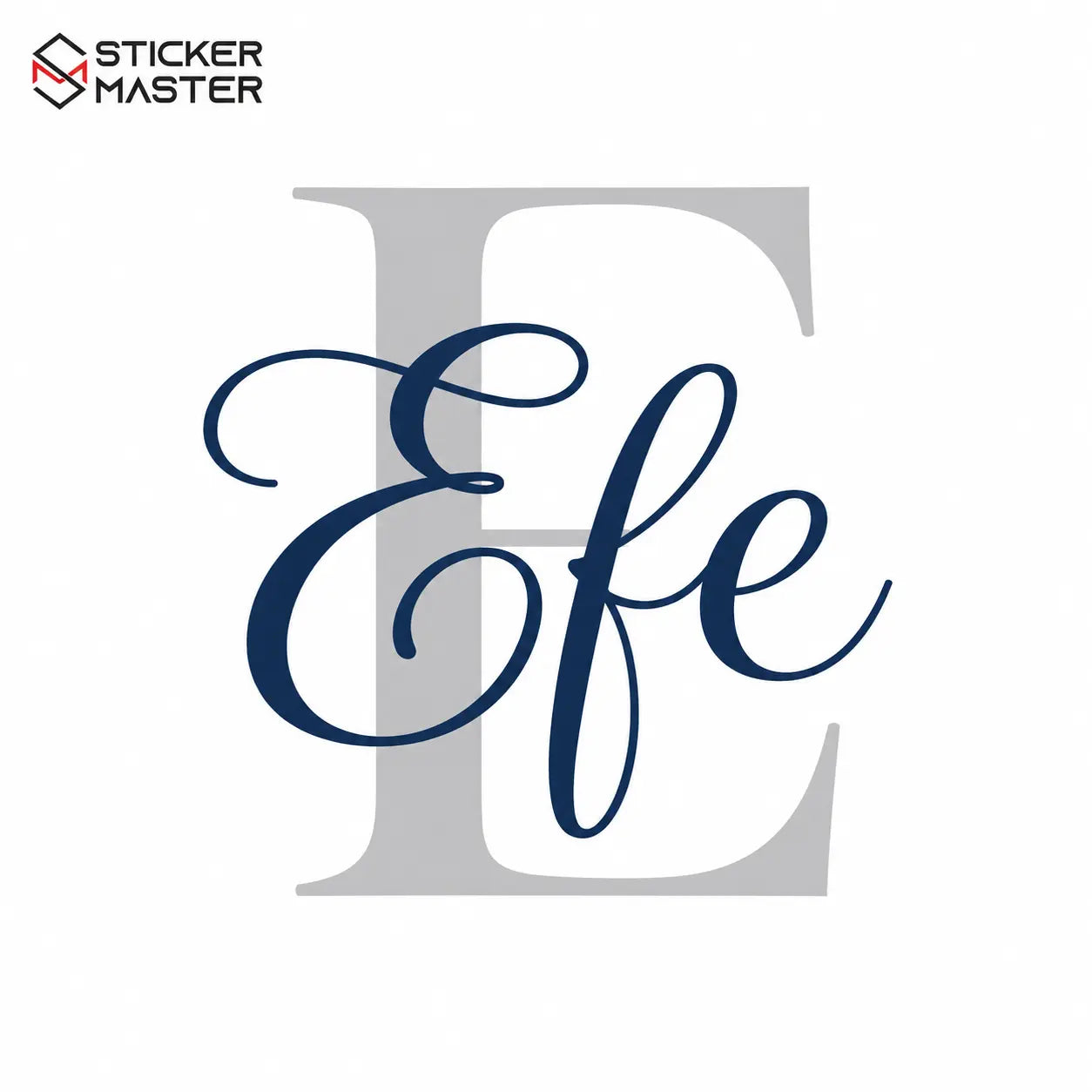 Kişiye Özel İsim Duvar Stickeri - El Yazısı Monogram Dekor