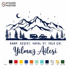 Kişiye Özel Motokaravan Yazılı Sticker