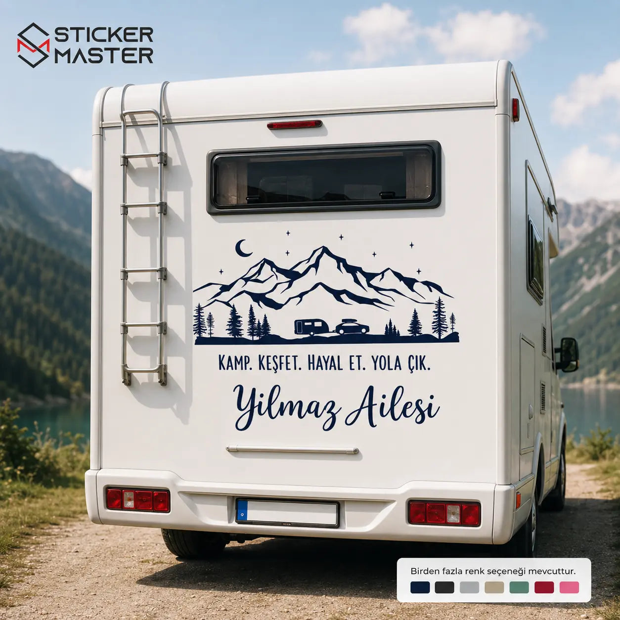 Kişiye Özel Motokaravan Yazılı Sticker