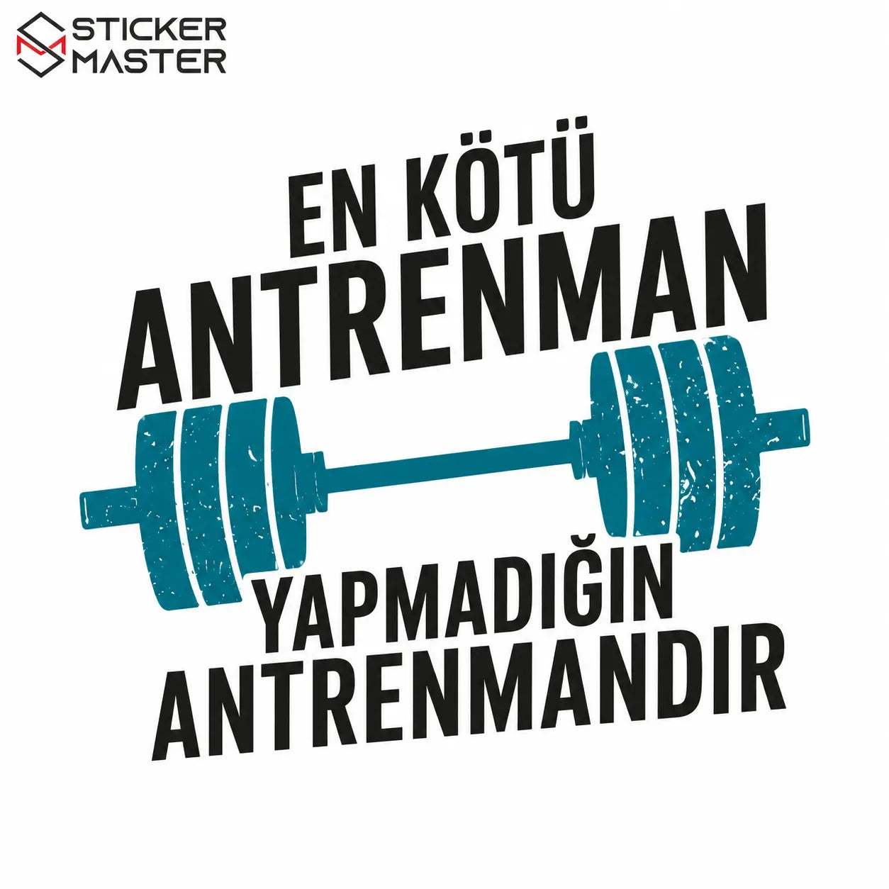 Spor Salonu Motivasyon Yazılı Duvar Stickerı