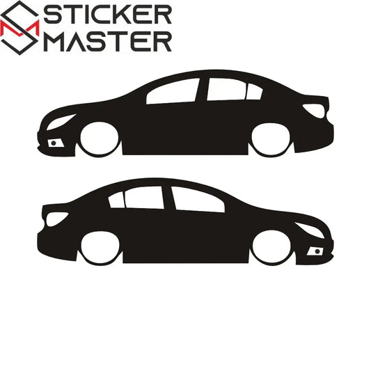 Chevrolet Cruze Sticker Basık Araç Silüeti Oto Cam | Sticker Master - Sticker Master