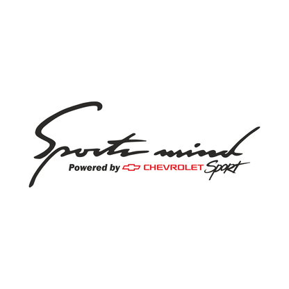 Chevrolet Sports Mind Sticker Powered by Far Üstü 30cm|Sticker Master - Sticker Master