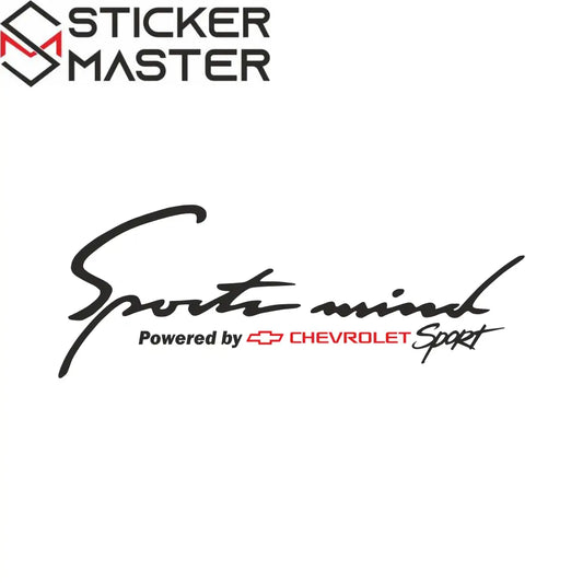 Chevrolet Sports Mind Sticker Powered by Far Üstü 30cm|Sticker Master - Sticker Master