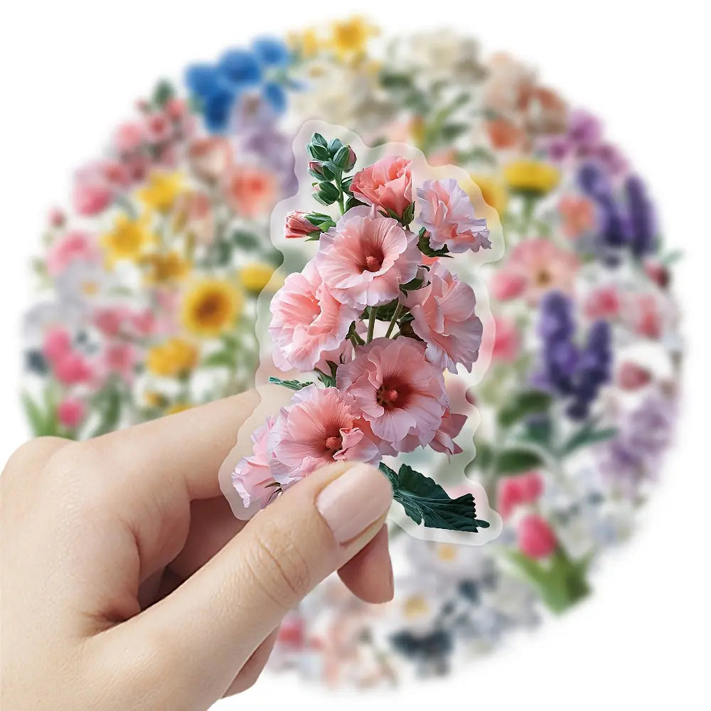 Çiçek Vinil Sticker Seti 50’li | Sticker Master - Sticker Master