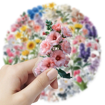 Çiçek Vinil Sticker Seti 50’li | Sticker Master - Sticker Master