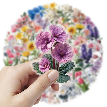 Çiçek Vinil Sticker Seti 50’li | Sticker Master - Sticker Master