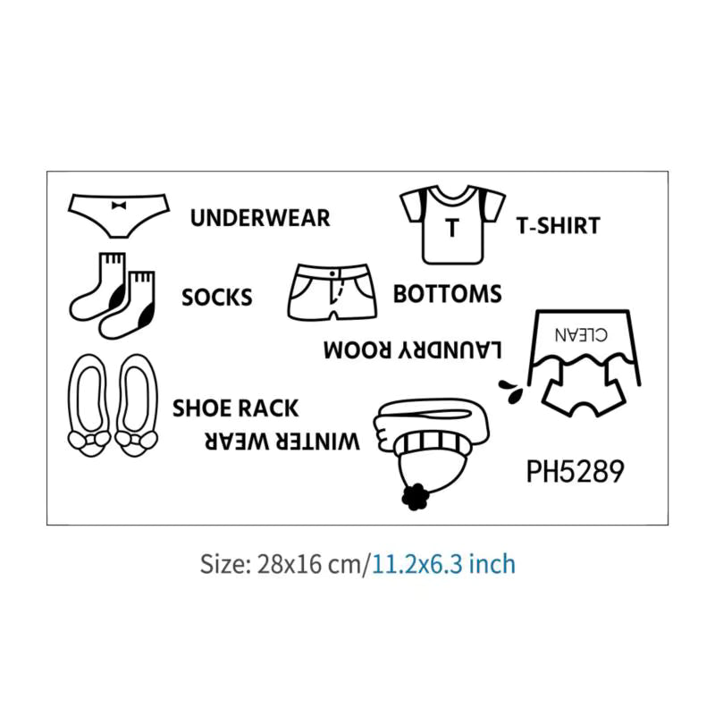 Çocuk Odası Dolap Düzenleyici Sticker Seti (7 Parça) - Sticker Master