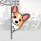 Corgi Sticker Cee Yapan Köpek Araba Süsü | Sticker Master