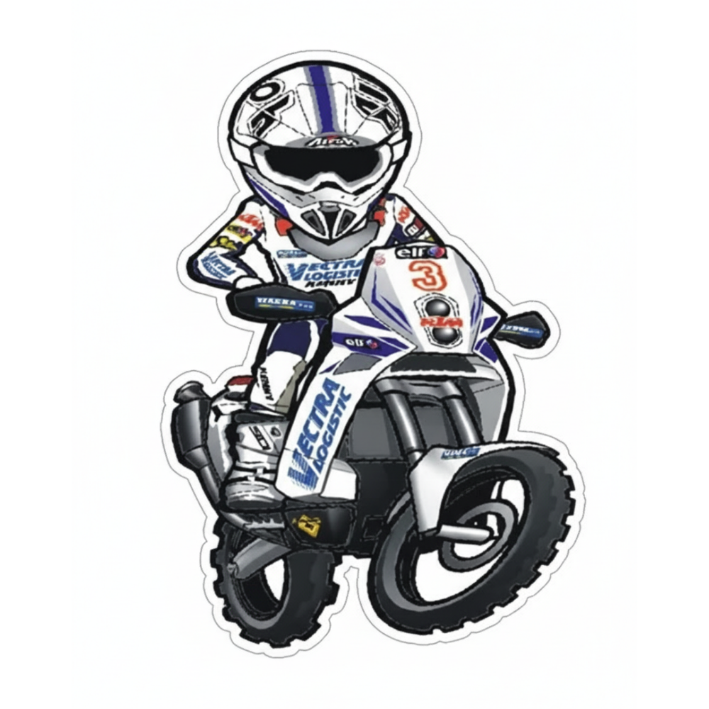 Sticker Master Cross Motosiklet Sticker Etiket Yapıştırma 12 cm