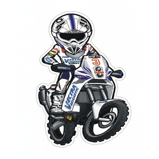 Sticker Master Cross Motosiklet Sticker Etiket Yapıştırma 12 cm