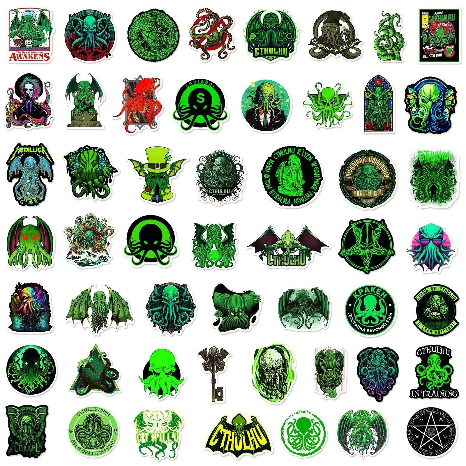 50’li Cthulhu Sticker Seti | Sticker Master - Sticker Master