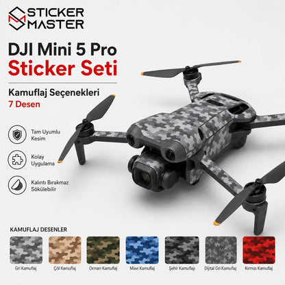 DJI Mini 5 Pro Uyumlu Drone Sticker Seti ads