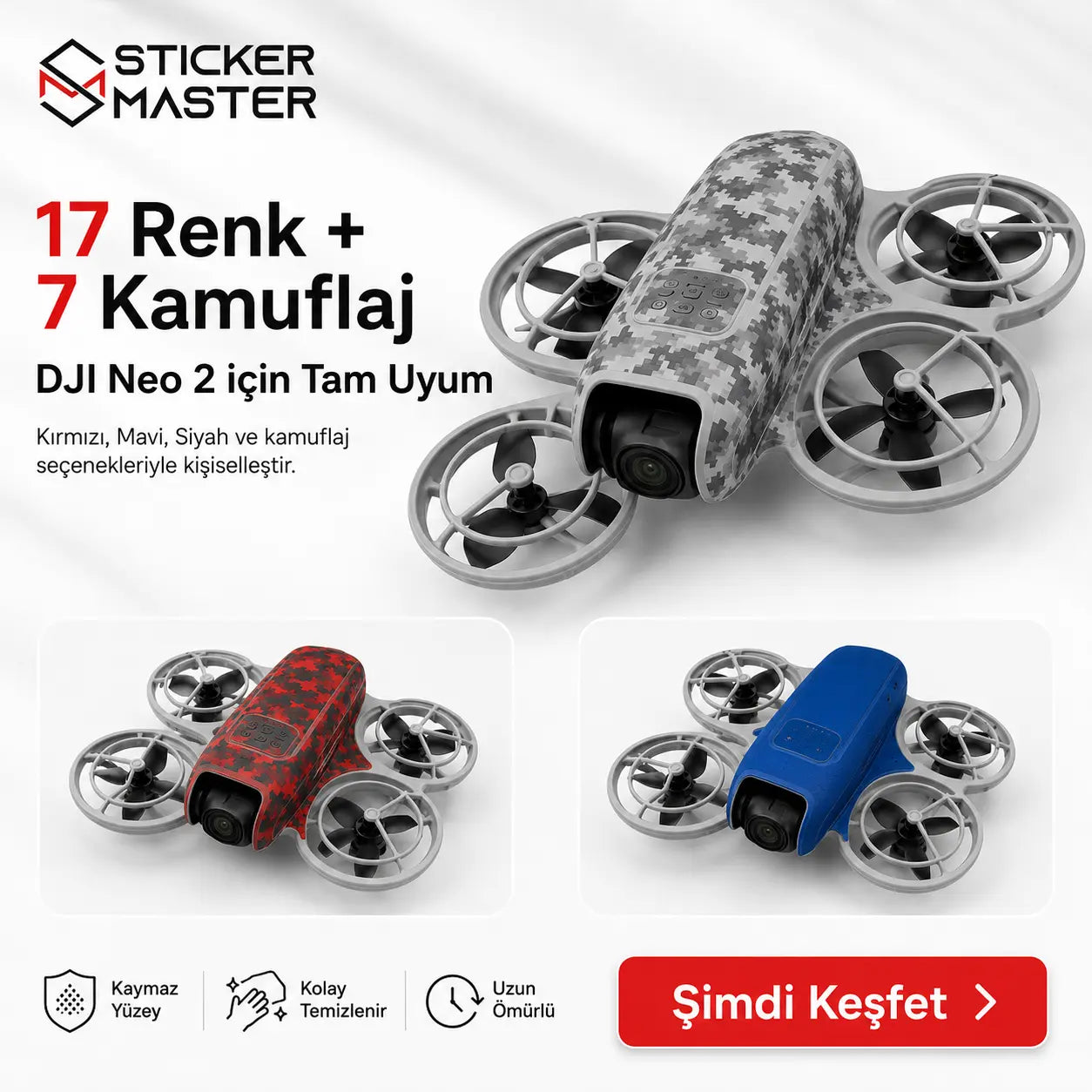 DJI Neo 2 Uyumlu Drone Sticker Seti-1