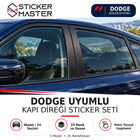 Dodge Uyumlu Kapı Direği Sticker Seti