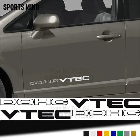 DOHC VTEC Sticker | Honda Civic ve Accord Yan Kapı Logosu (Çift) Sticker Master