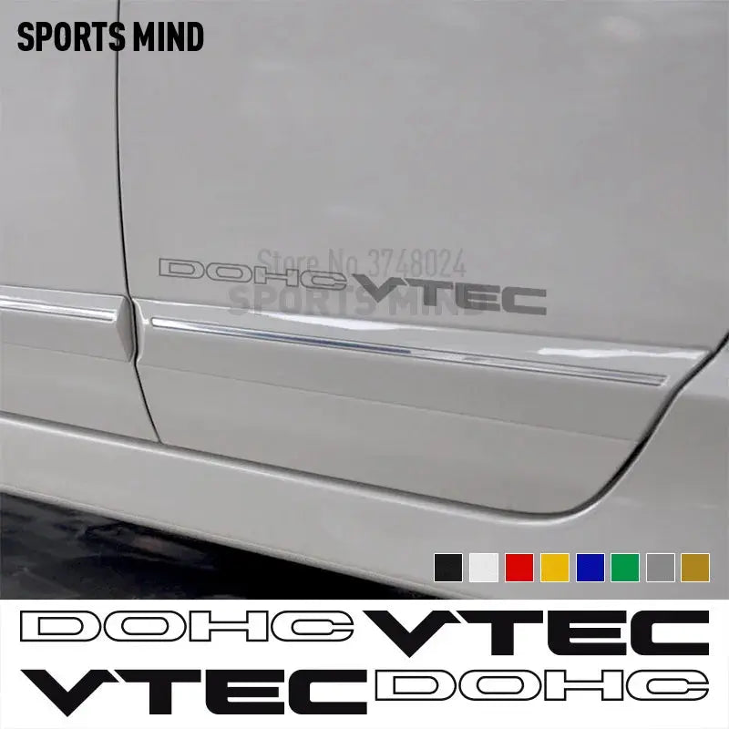 DOHC VTEC Sticker | Honda Civic ve Accord Yan Kapı Logosu (Çift) Sticker Master