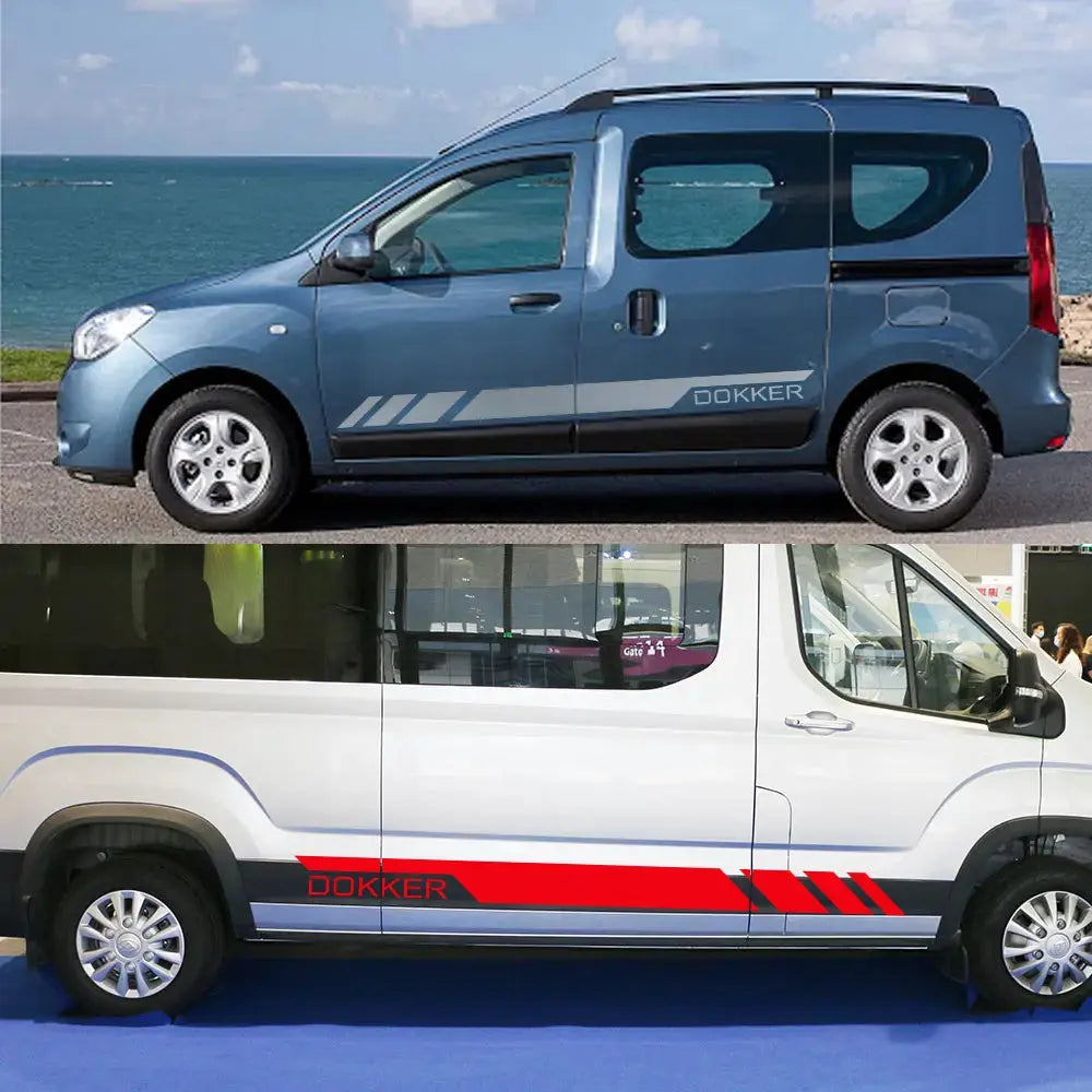 Dacia Dokker Sticker Yan Kapı Şerit Seti | Sticker Master - Sticker Master